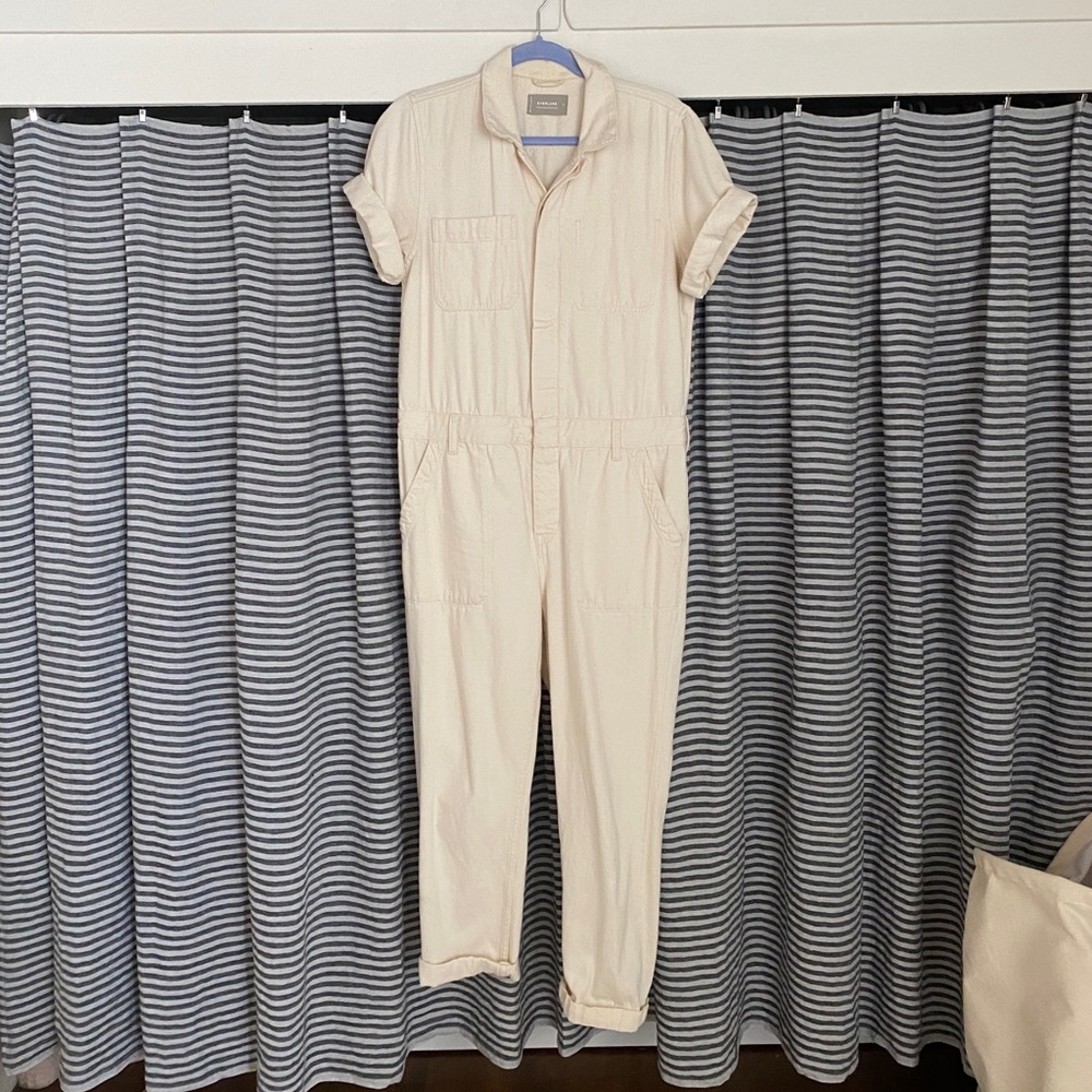 Everlane Summer Coveralls in Bone